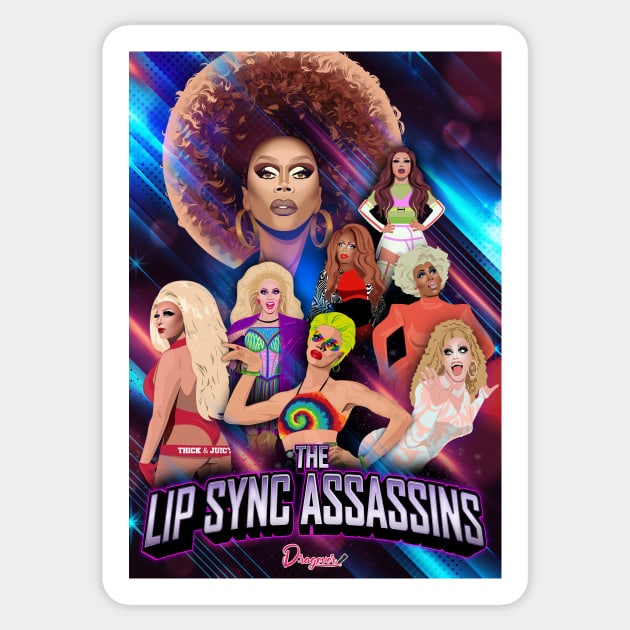 The lip sync assassins from Drag Race All Stars Sticker by dragover